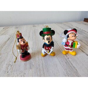 Vintage Mickey mouse ornament singing caroler nutcracker present‎ Xmas tree
